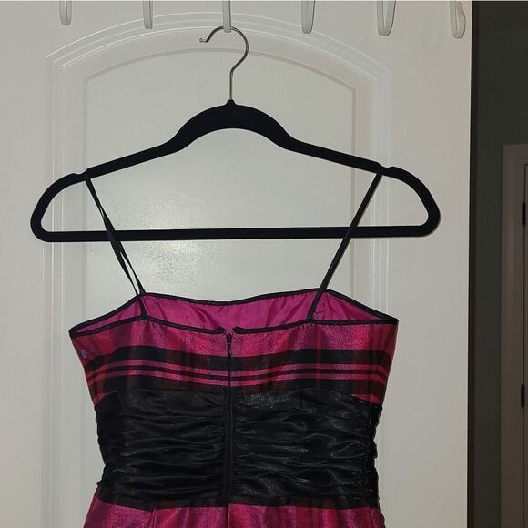 Morgan & Co Pink Plaid Taffeta Y2k Dress - Picture 12 of 14